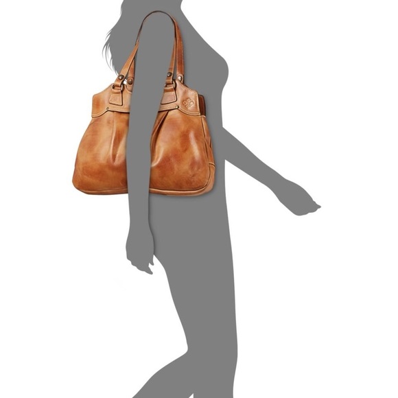 🆕Patricia Nash♥️Italian leather Tan Semi-tooled Shoulder bag - Picture 6 of 16